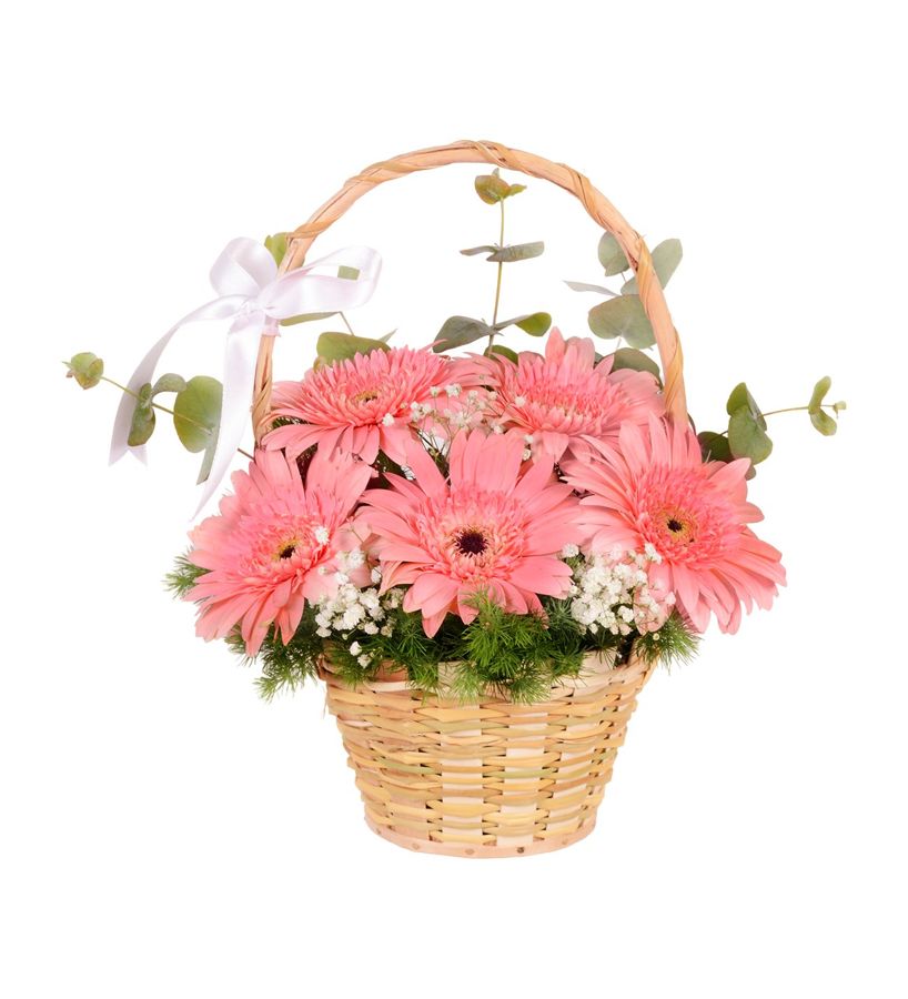 Pembe Gerbera Sepeti